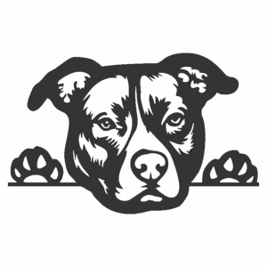 Perro Pitbull (con manos)