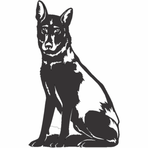 Perro Pastor Alemán (sentado)