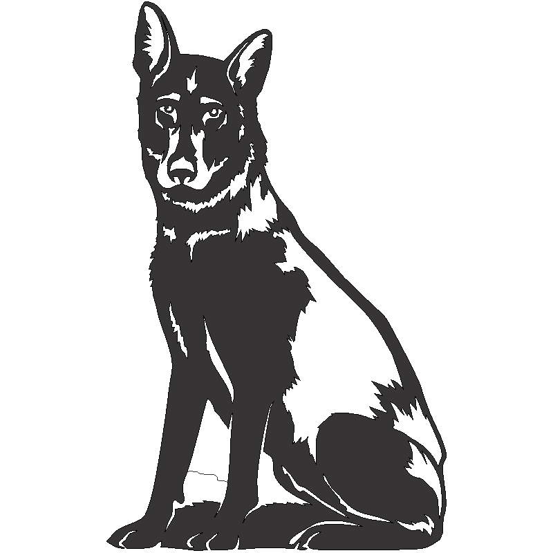 Perro Pastor Alemán (sentado)